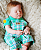 Bebê Reborn Menino Gemma 49 Cm Olhos Fechados Bebê Super Realista Acompanha Enxoval E Chupeta - Imagem 4