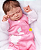 Boneca Bebê Reborn Menina Ivy 49 Cm Olhos Fechados Bebê Reborn Original Dormindo Com Chupeta - Imagem 4