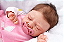 Boneca Bebê Reborn Menina Ivy 49 Cm Olhos Fechados Bebê Reborn Original Dormindo Com Chupeta - Imagem 3