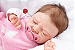 Boneca Bebê Reborn Menina Ivy 49 Cm Olhos Fechados Bebê Reborn Original Dormindo Com Chupeta - Imagem 1