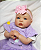 Boneca Bebê Reborn Menina Shyann 43 Cm Olhos Abertos Acompanha Enxoval E Chupeta Oferta - Imagem 4