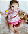 Bebê Reborn Menina Shyann 43 Cm Olhos Abertos Super Realista Bebê Artesanal Sofisticada Com Chupeta - Imagem 2