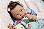 Boneca Bebê Reborn Menina Eleanor 50 Cm Olhos Abertos Bebê Quase Real Com Enxoval E Acessórios - Imagem 3