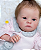 Boneca Bebê Reborn Menina Tink 44 Cm Olhos Abertos Bebê Recém Nascida Silicone Sólido Com Enxoval - Imagem 4