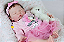 Boneca Bebê Reborn Menina Sugar 51 Cm Olhos Fechados Bebê Artesanal Sofisticada Com Enxoval - Imagem 2