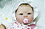 Bebê Reborn Menina Paris 53 Cm Olhos Abertos Bebê Gordinha Linda Recém Nascida Com Enxoval E Chupeta - Imagem 1
