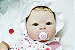 Bebê Reborn Menina Paris 53 Cm Olhos Abertos Bebê Gordinha Linda Recém Nascida Com Enxoval E Chupeta - Imagem 1