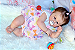Bebê Reborn Menina Greta 50 Cm Olhos Abertos Lindíssima Bebê De Luxo Realista Com Chupeta E Enxoval - Imagem 1