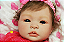 Boneca Bebê Reborn Menina Shyann 43 Cm Olhos Abertos Linda Com Detalhes Reais Bebê Recém Nascida - Imagem 4