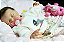 Bebê Reborn Menina Annie 46 Cm Olhos Fechados Bebê Parece De Verdade Linda Com Enxoval E Chupeta - Imagem 1