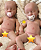 Bebê Reborn Menina E Menino Gêmeos Levi 49 Cm Olhos Fechados Bebê Reborn Silicone Sólido Super Realista - Imagem 1