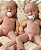 Bebê Reborn Menina E Menino Gêmeos Levi 49 Cm Olhos Fechados Bebê Reborn Silicone Sólido Super Realista - Imagem 1
