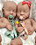 Bebê Reborn Menina E Menino Gêmeos Levi 49 Cm Olhos Fechados Bebê Reborn Silicone Sólido Super Realista - Imagem 3