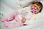 Bebê Reborn Menina Nod 45 Cm Olhos Fechados Silicone Sólido Realista Acompanha Enxoval E Chupeta - Imagem 3