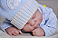 Bebê Reborn Menino Spencer 49 Cm Olhos Fechados Bebê Gordinho Super Realista Acompanha Acessórios - Imagem 3