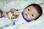 Bebê Reborn Menino Huggy 51 Cm Olhos Abertos Detalhes Reais Com Lindo Enxoval Um Verdadeiro Presente - Imagem 3