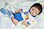 Bebê Reborn Menino Huggy 51 Cm Olhos Abertos Detalhes Reais Com Lindo Enxoval Um Verdadeiro Presente - Imagem 1