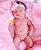 Boneca Bebê Reborn Menina Charlotte 46 Cm Olhos Fechados Linda Bebê Recém Nascida Silicone Sólido - Imagem 3