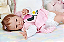 Bebê Reborn Menina Jill 46 Cm Olhos Abertos Detalhes Reais Encantadora Acompanha Enxoval E Chupeta - Imagem 1