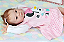 Bebê Reborn Menina Jill 46 Cm Olhos Abertos Detalhes Reais Encantadora Acompanha Enxoval E Chupeta - Imagem 4