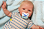Bebê Reborn Menino Honey 51 Cm Olhos Abertos Bebê Loirinho Lindo E Perfeito Acompanha Chupeta - Imagem 1