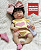 Bebê Reborn Menina Pascale 34 Cm Olhos Fechados Bebê De Silicone Sólido Com Enxoval Pronta Entrega - Imagem 1