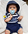 Bebê Reborn Menino Saskia 52 Cm Olhos Abertos Corpo Vinil Siliconado Acompanha Enxoval E Chupeta - Imagem 1