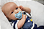 Bebê Reborn Menino Saskia 52 Cm Olhos Abertos Corpo Vinil Siliconado Acompanha Enxoval E Chupeta - Imagem 4