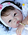 Boneca Bebê Reborn Menina Luca 47 Cm Olhos Abertos Linda Bebê Parece De Verdade Acompanha Enxoval - Imagem 3