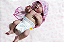 Bebê Reborn Menina April 48 Cm Olhos Abertos Sorridente Corpo Inteiro Em Vinil Siliconado Princesa Realista - Imagem 2