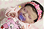 Bebê Reborn Menina April 48 Cm Olhos Abertos Sorridente Corpo Inteiro Em Vinil Siliconado Princesa Realista - Imagem 4