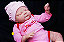 Boneca Bebê Reborn Menina Libby 58 Cm Olhos Fechados Bebê Gordinha Muito Fofa Parece De Verdade - Imagem 3