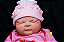 Boneca Bebê Reborn Menina Libby 58 Cm Olhos Fechados Bebê Gordinha Muito Fofa Parece De Verdade - Imagem 1