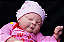 Boneca Bebê Reborn Menina Libby 58 Cm Olhos Fechados Bebê Gordinha Muito Fofa Parece De Verdade - Imagem 2