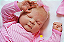 Bebê Reborn Menina Libby 58 Cm Olhos Fechados Bebê Loirinha Muito Fofa Com Lindo Enxoval E Chupeta - Imagem 1