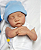Bebê Reborn Menino Levi 48 Cm Olhos Fechados Parece Um Bebê De Verdade Acompanha Chupeta - Imagem 3