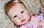 Bebê Reborn Menina Crystal 53 Cm Olhos Abertos Super Realista Bebê Com Chupeta e Enxoval Promoção - Imagem 1