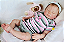 Bebê Reborn Menina Gemma 49 Cm Olhos Fechados Bebê Quase Real Acompanha Lindo Enxoval - Imagem 1