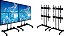 Pedestal com dois suportes de monitor para vídeo wall. - Imagem 4