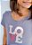 T-shirt Infantil Indigo Decote Canoa Love Quadrado - Imagem 1