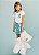 T-shirt Infantil Off-White Decote V Sereia Glitter - Imagem 3