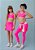 Shorts Saia Infantil Pink Neon - Imagem 3
