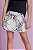 Shorts Saia Infantil Off White Com Rabiscos Preto - Imagem 1