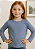 Manga Longa Infantil Quentinha Azul Jeans - Imagem 1