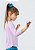 T-shirt Infantil Crepe Lilás Manga Longa - Imagem 3
