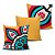 Conjunto 3 Almofadas Decorativas 45x45 com enchimento Mandala - ALMAND002 - Imagem 1