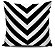 Conjunto 4 Almofadas Decorativas Geometricas Black White  45x45 com enchimento - Imagem 2