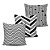 Conjunto 3 Almofadas Decorativas 45x45cm com enchimento - GEOBLACK09 - Imagem 1