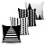 Conjunto 4 Almofadas Decorativas 45x45cm Geometricas Black White - Imagem 1