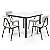 Conjunto de mesa infantil (1 à 5 anos) - 1 mesa + 4 Cadeiras - Branco ou Bege - Imagem 1